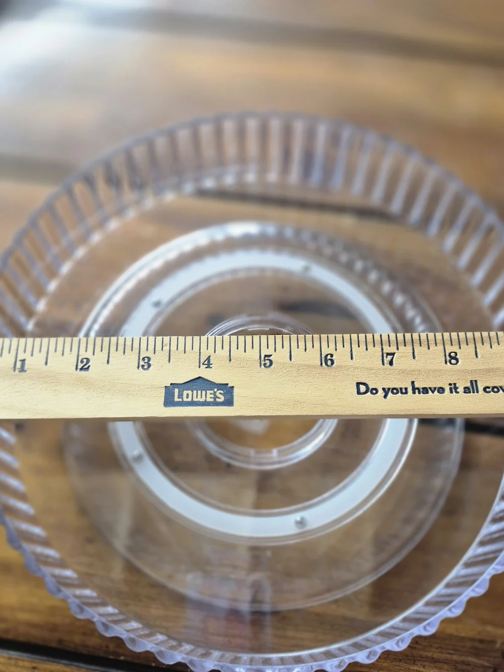 Clear lazy susan storage unit